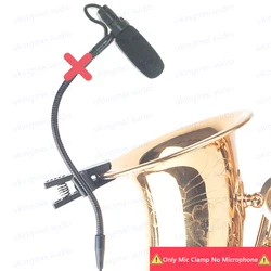 Instrument Condenser Microphone Universal Stand Clamp for DPA 4099 For Saxophone Compatible For 5-6mm Gooseneck Microphone Clip