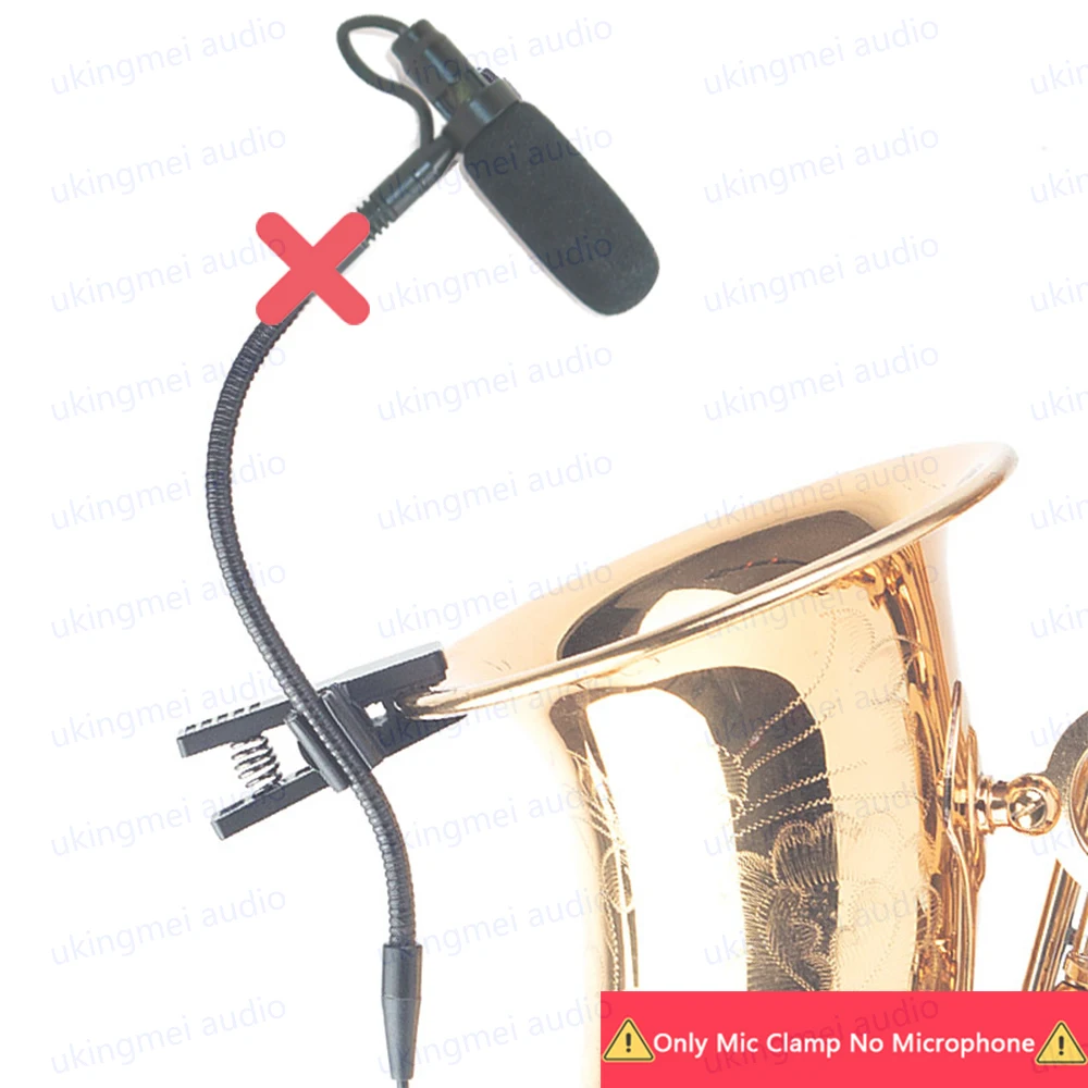 Instrument mikrofon pojemnościowy uniwersalny stojak zacisk dla DPA 4099 dla saksofonu kompatybilny z klipsem do mikrofonu na gęsiej szyi 5-6mm