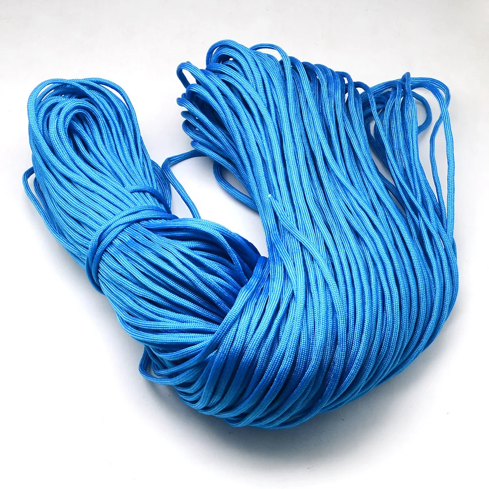 7 Inner Cores Polyester Spandex Cord Ropes Solid Color Braided Multicolor 100m/bundle for Rope Bracelets Shoe Lace Cord Lanyard