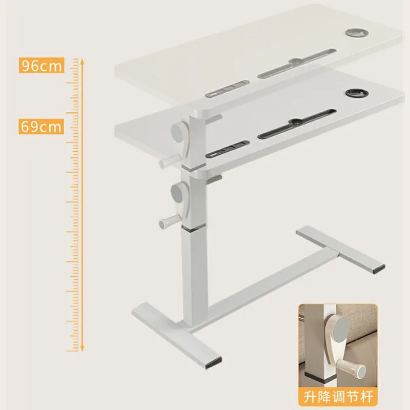핸드 크랭크 리프팅 사무실 책상 침대 옆 테이블, 이동식 작업대 소파 옆 컴퓨터 테이블 북, 학생 공부 가구 AA