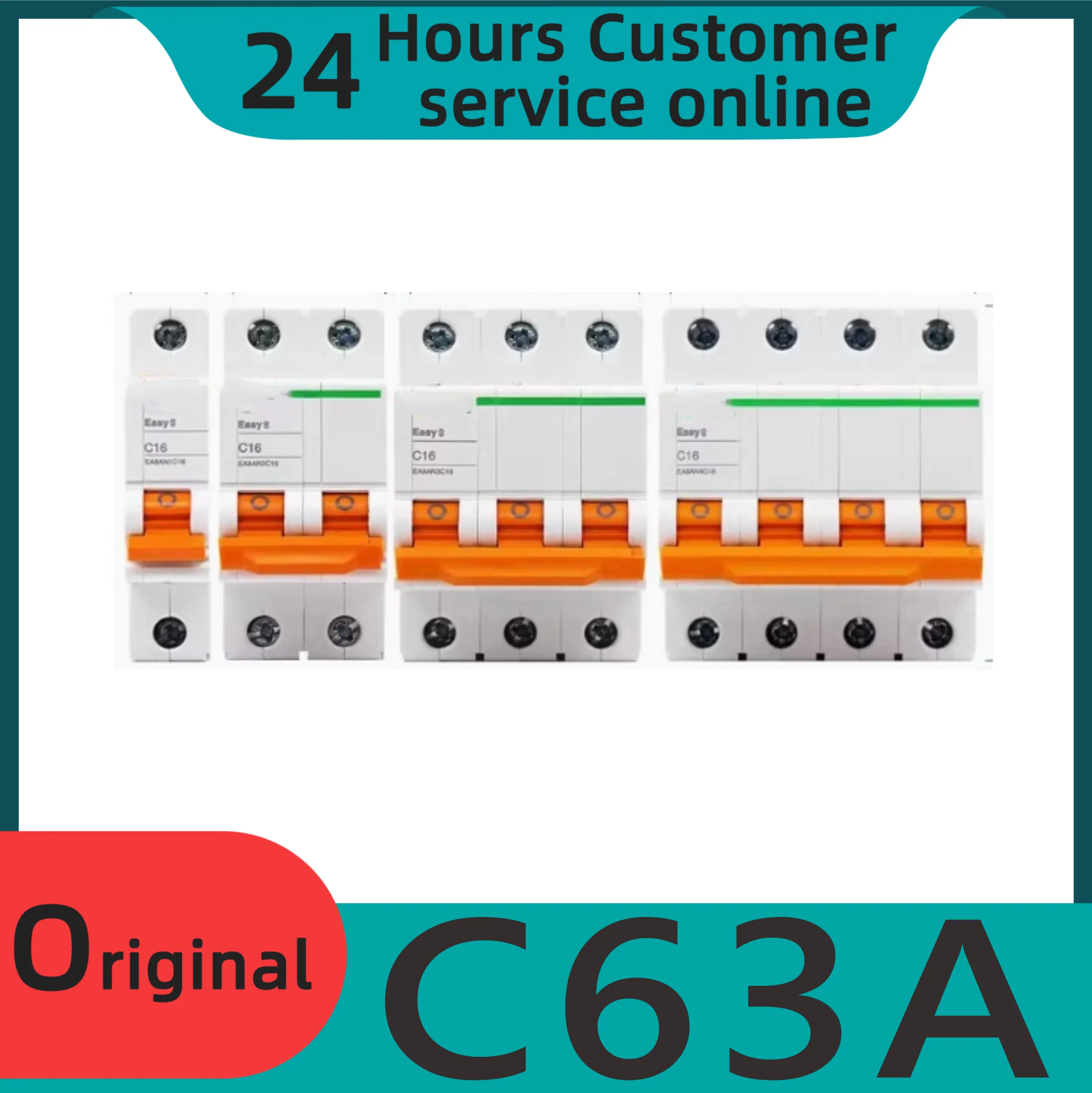 

Brand new original three-phase air switch 3P C63A EA9 circuit breaker small 380V