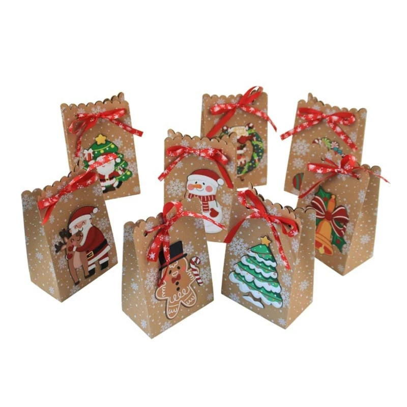 24pcs Christmas Candy Bags Wrapping Organizers Container Supplies for Indoor Outdoor Traveling Hiking Camping Supplies