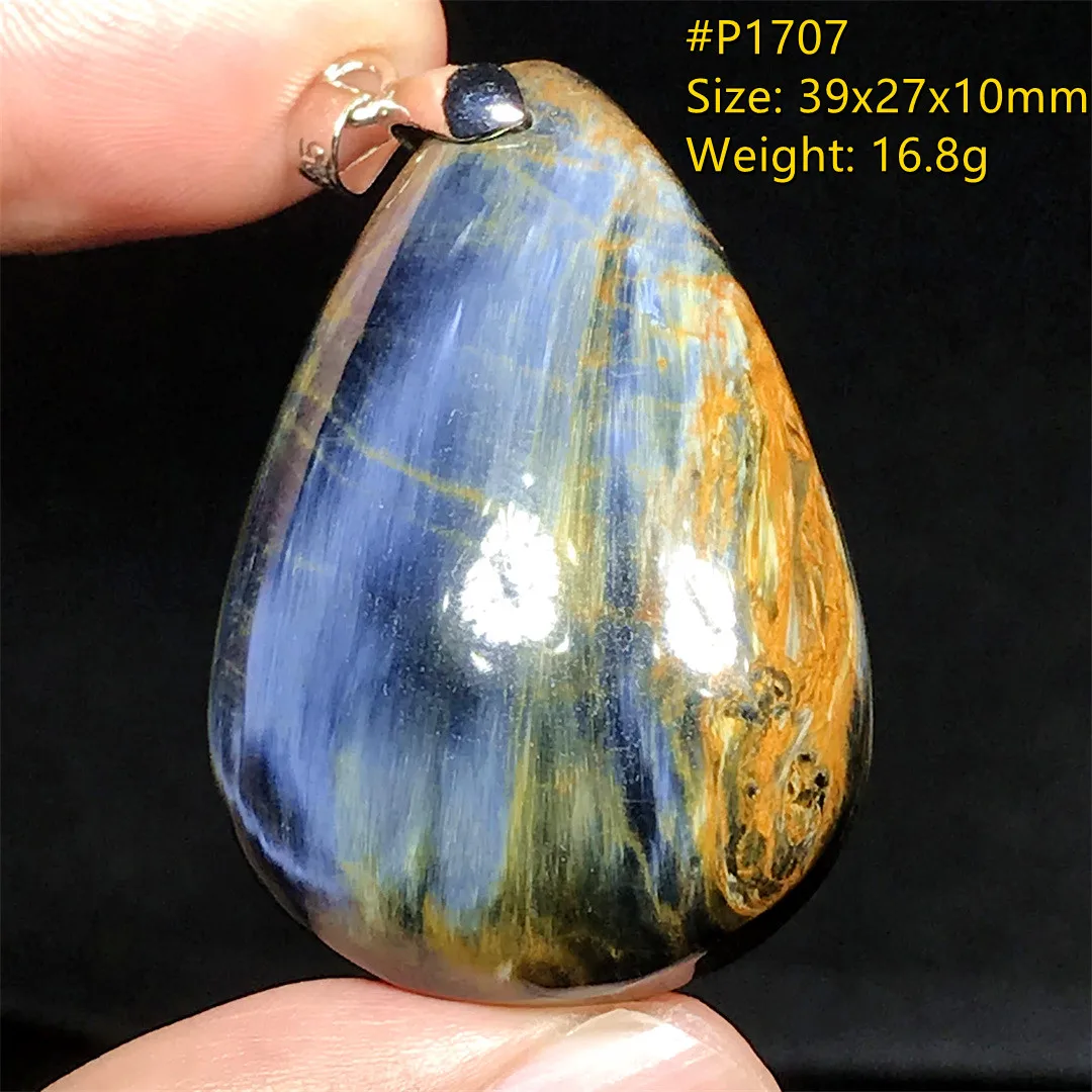 Top Natural Pietersite Stone Pendant Jewelry For Women Men Gift Red Yellow Crystal Beads Silver Namibia Energy Gemstone AAAAA