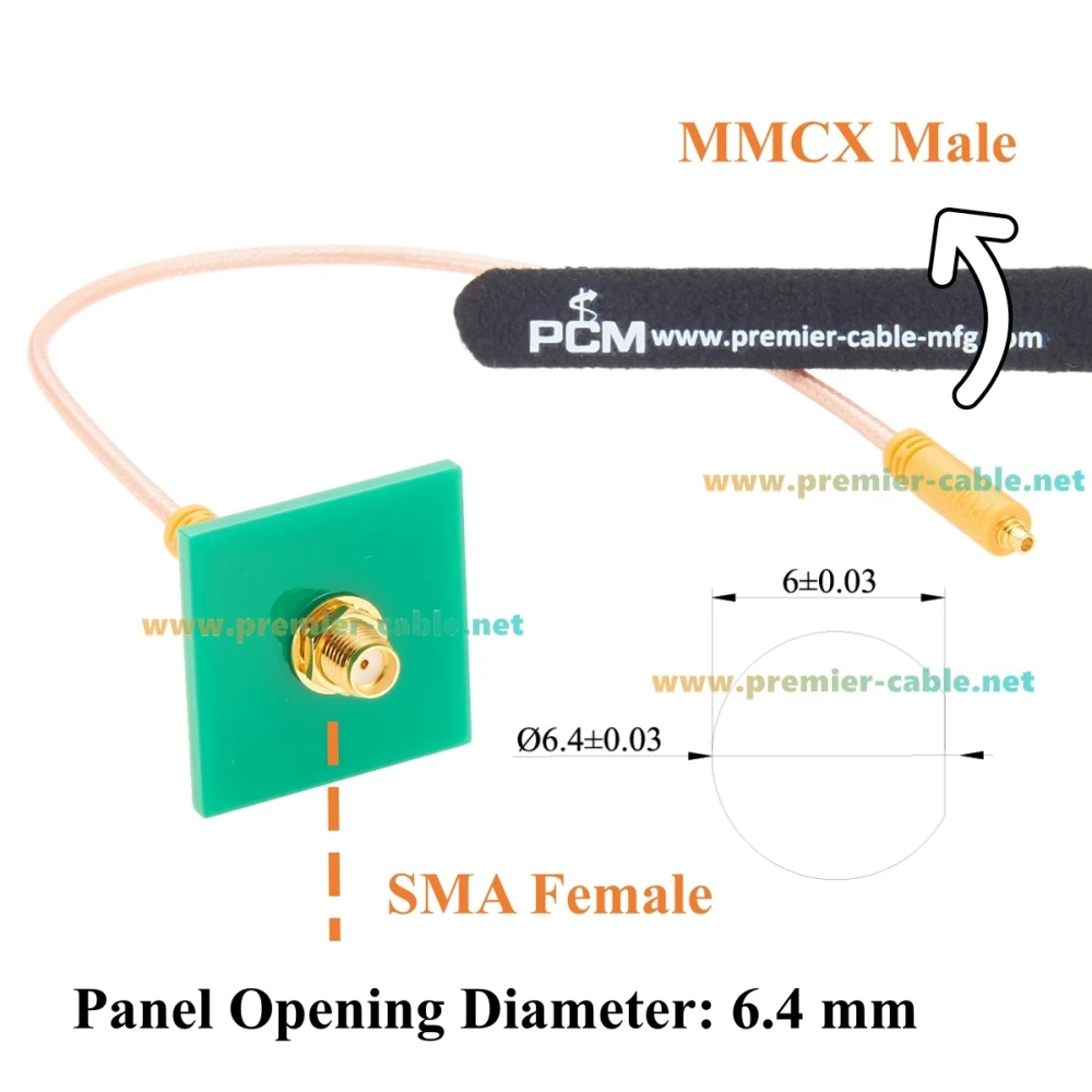 SMA-Buchse auf MMCX-Stecker Schottkabel RG316 50 Ohm HF-Koaxial-Verbindungskabel für WLAN-Antenne, GPS/GNSS, 4G LTE, SDR – Detail 2