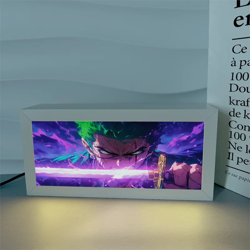 Uma peça luffy ace cabeceira quarto luz da noite roronoa zoro mesa de estudo longa luz da noite decoração ornamentos presente brinquedos