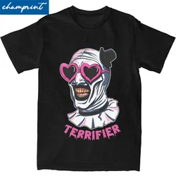 Terrifier Art The Clown Heart Glasses T-Shirt Fashion 100% Cotton Tee Shirt Round Collar Short Sleeve T Shirt Gift Idea Clothes