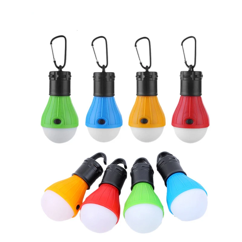 Portable LED Lamp Bulb Outdoor Camping Light Emergency Light Battery Powered Waterproof Hanging Lantern for BBQ Hiking Fishing