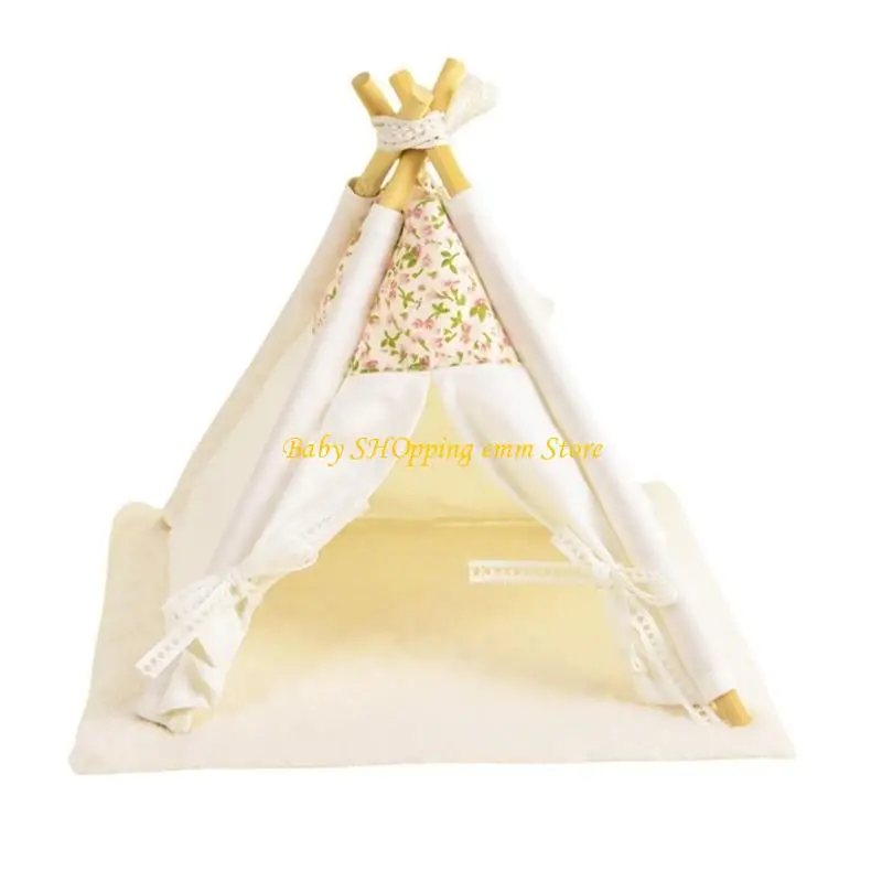 

23GD Реалистичный кукольный домик, миниатюрная палатка, уличное украшение, масштаб 1/12, хлопковая палатка для кемпинга для