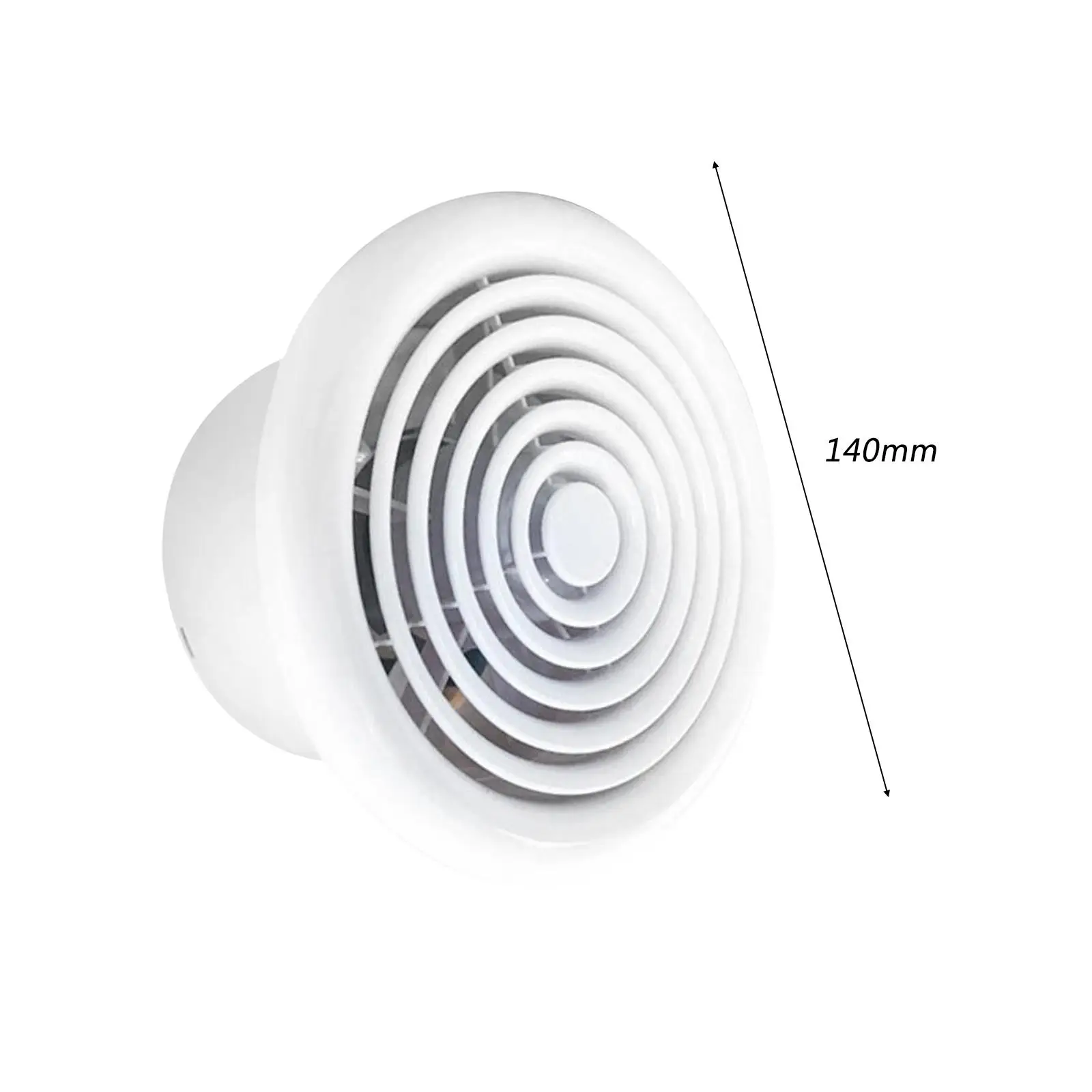 พัดลมระบายความร้อนติดผนังความเร็วสูงกลมเงียบกันน้ำพัดลมสำหรับห้องน้ำห้องซักรีดห้องครัวห้องใต้หลังคาห้องน้ำ