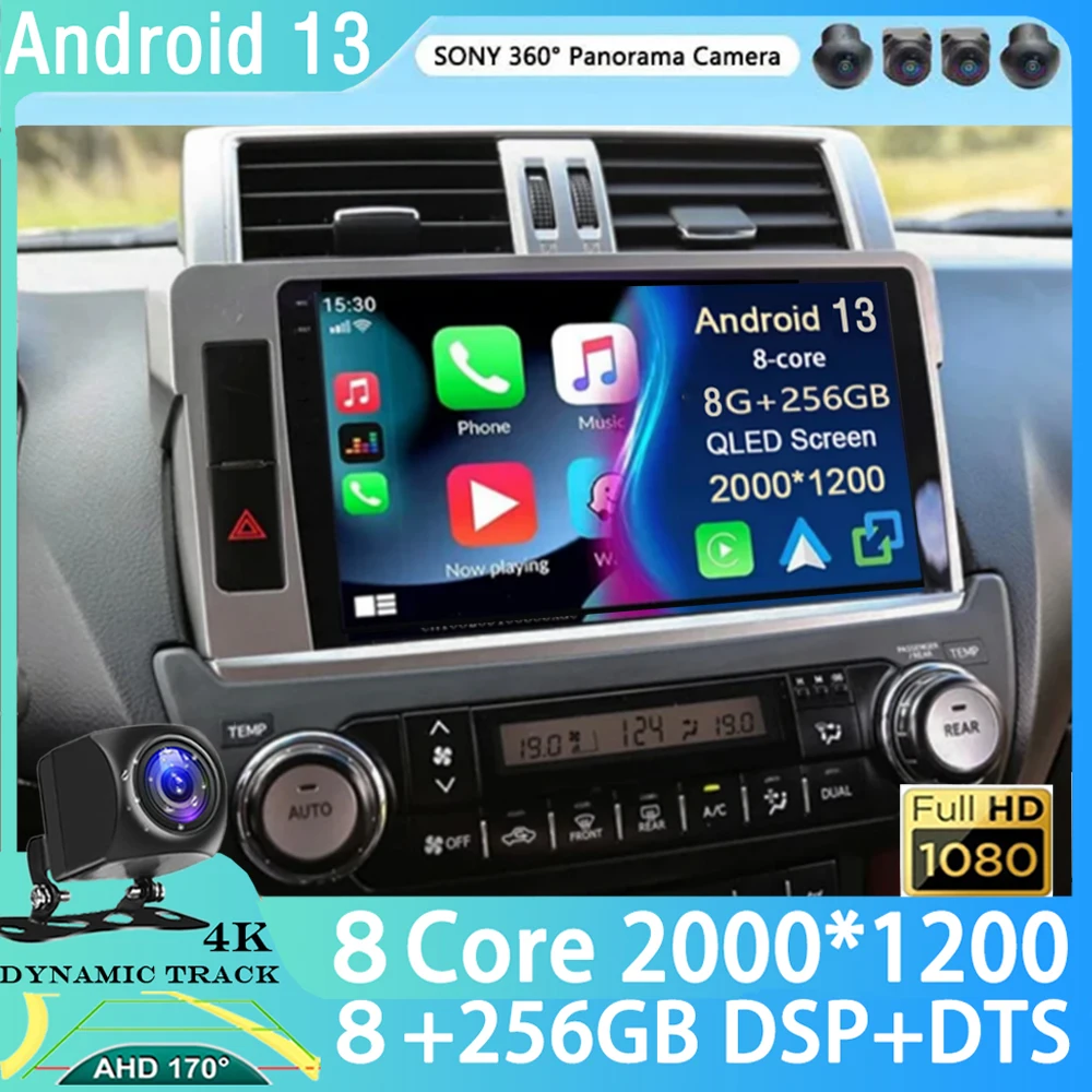 

Android 13 For Toyota Land Cruiser Prado 150 2013 - 2017 2K QLED Android Car Radio Multimedia Video Player GPS Stereo CarPlay 4G