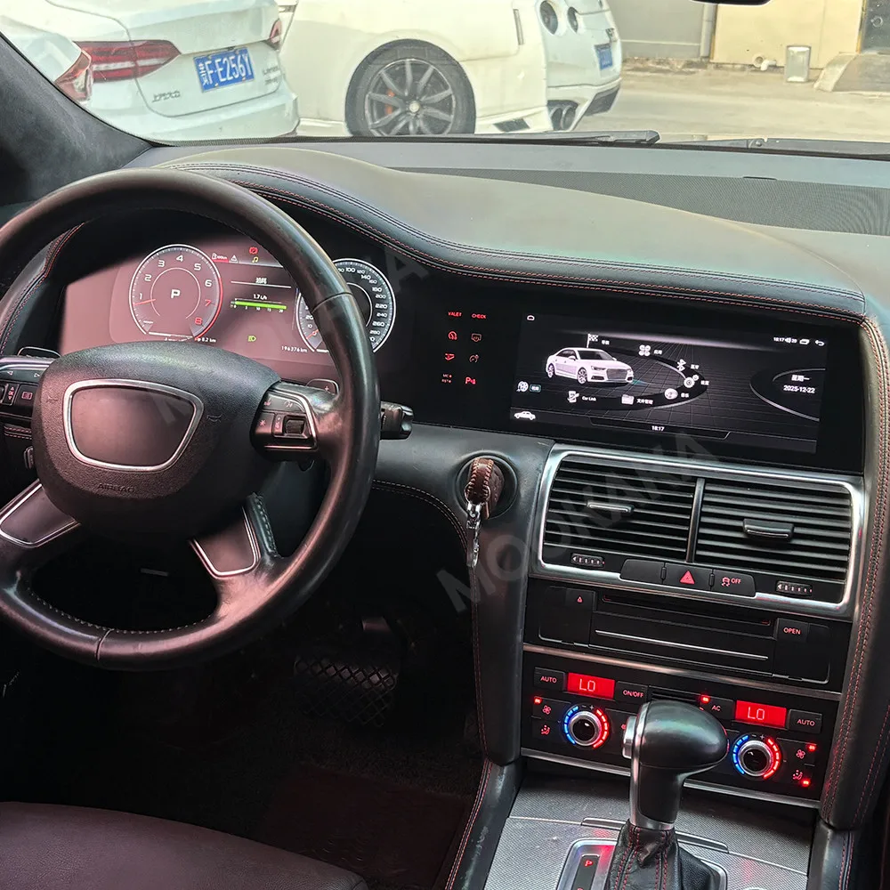 

22,8-дюймовый сенсорный двойной экран для Audi Q7 2005-2016, Android 15, автомобильная магнитола с Carplay, стереоплеер + цифровая приборная панель