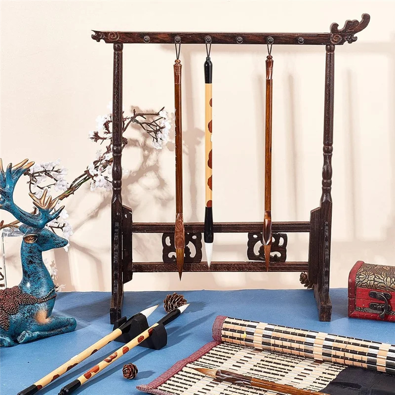 EDT-8PCS Pennelli per calligrafia cinese Pennelli per acquerello Portapennelli per pittura e scrittura per principianti