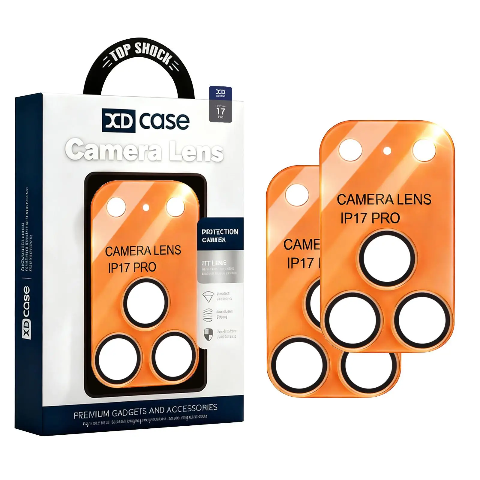 XDcase 2pcs Integrated Translucent Frosted Acrylic Camera Le