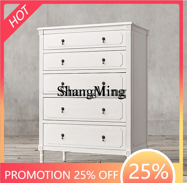 FG good-looking  rural solid wood furniture antique bucket cabinet solid wood five bucket locker
