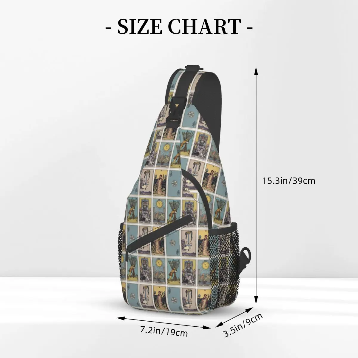 Tarot Weissagung okkulte Karte Schulter tasche Brust Cross body Schulter rucksack Outdoor Wandern Tages rucksäcke Casual Bag