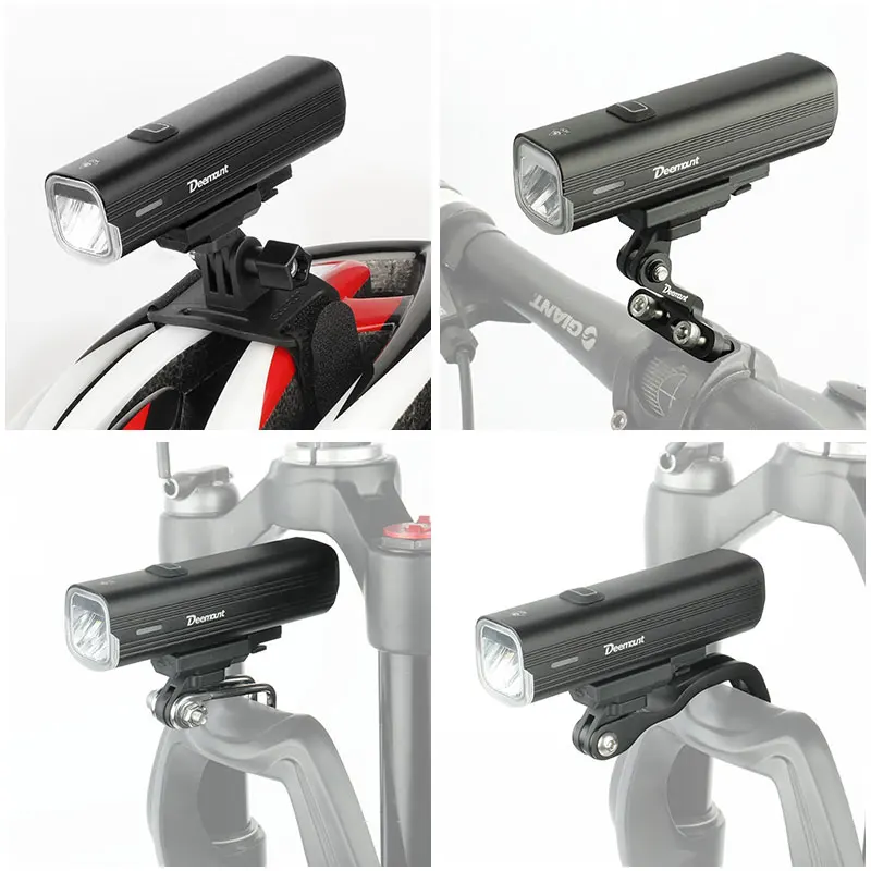 EOS520 Bicycle Headlight 4800mAH Power Bank 1000lms Aluminum Housing Side Red Light Type-C USB Charge Front Road Lighting