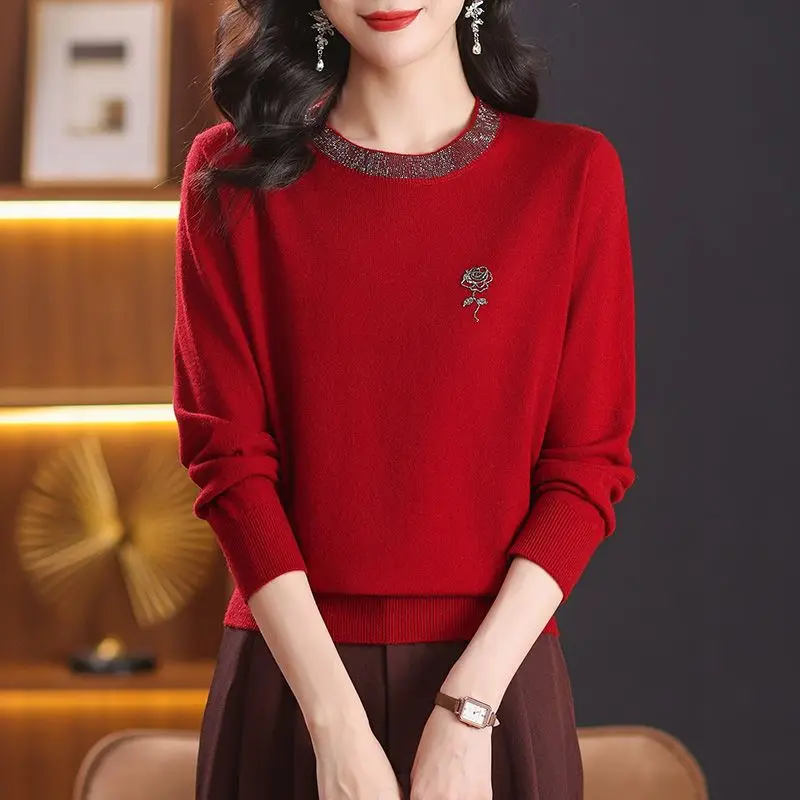 Новый женский свитер с круглым вырезом, свободный верх с внутренней частью, рубашка с тонким низом, короткий свитер