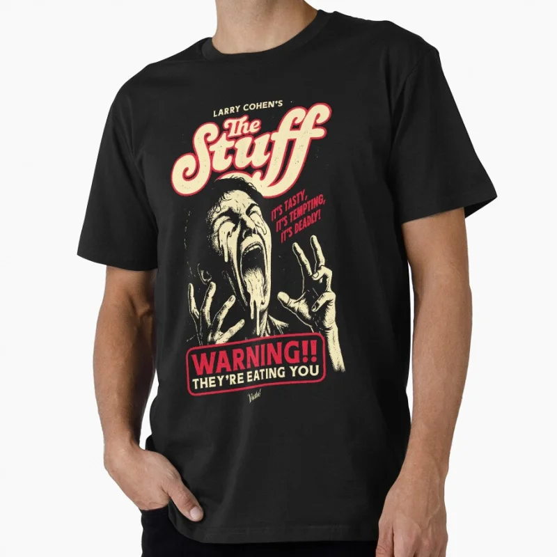 

The Stuff – 80s Cult Horror movie vintage Scary Halloween Gift t shirt for men Large size Tops 100% cotton clothes