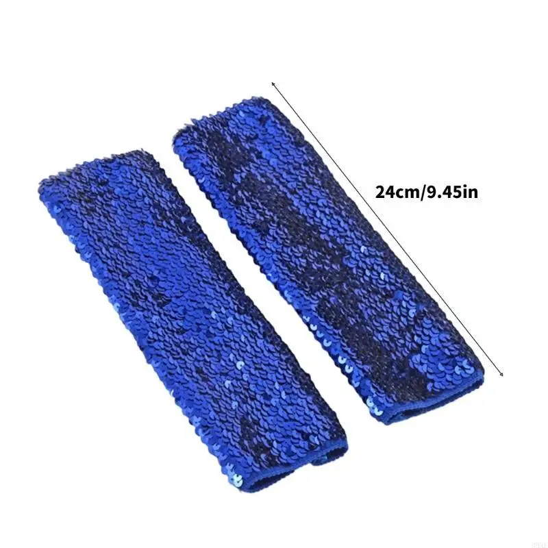

39XE 2pack Glitters Sequins Arm Warmer Party Wear Arm Band Dance Costume Sleeves
