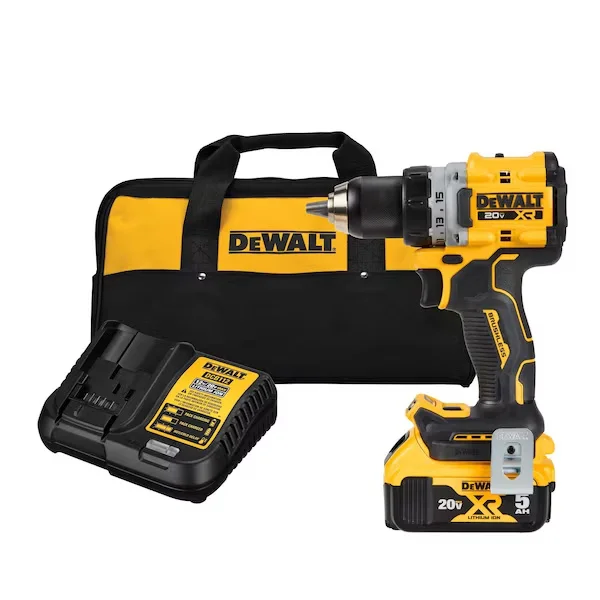 Cordless Drill/Driver Kit, 1/2 in, 20V DC