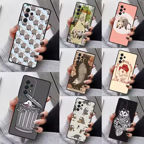 Cottagecore Opossums Phone Case For Samsung Galaxy S23 S21 S20 FE S24 S22 Ultra Note20 S10 S9 S8 Plus A40 A52 A12 A13 A53