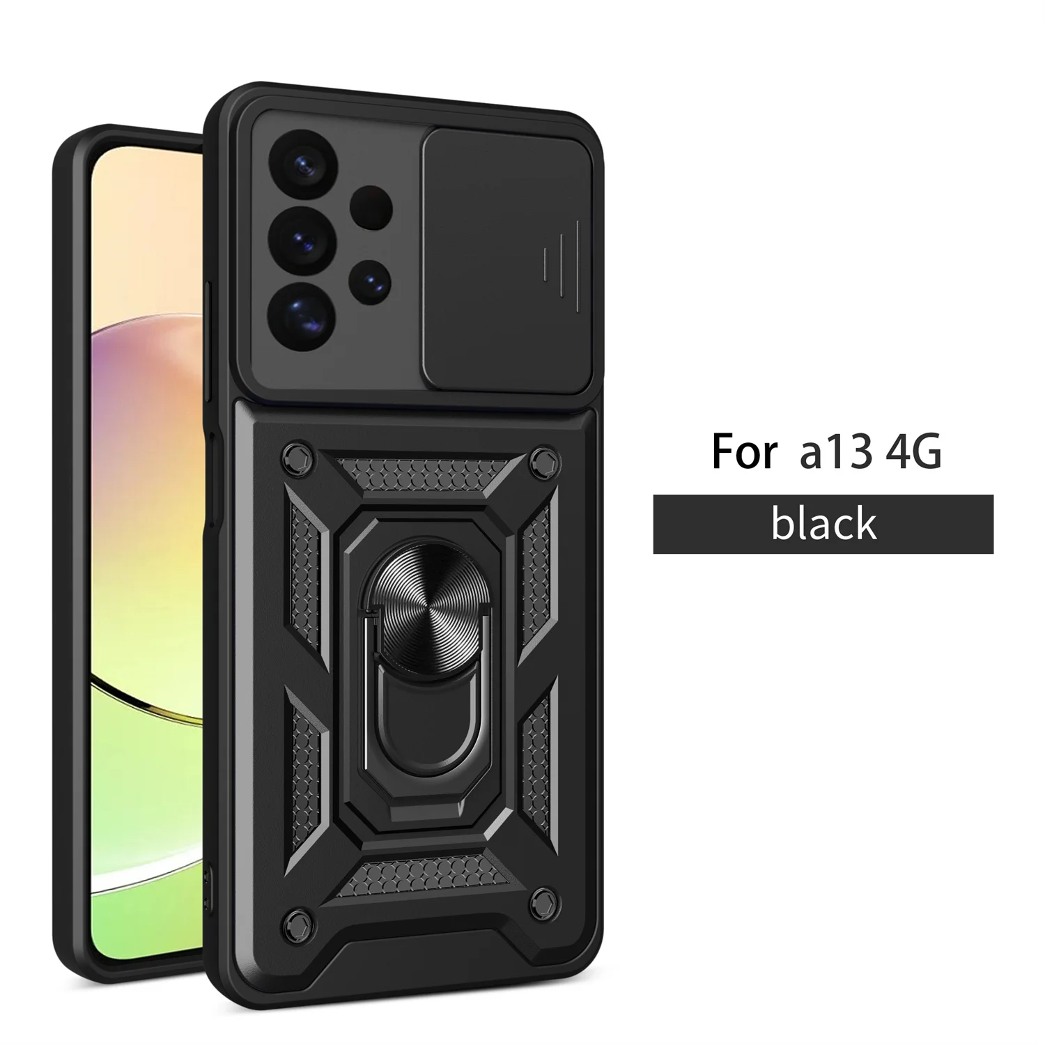 Telefon Kamera Objektiv Schutzhülle Magnetische Auto Halter Ring Galaxy a13 4g Fall Abdeckung Rüstung Stoßfest Fall für Samsung Galaxy A13 4G