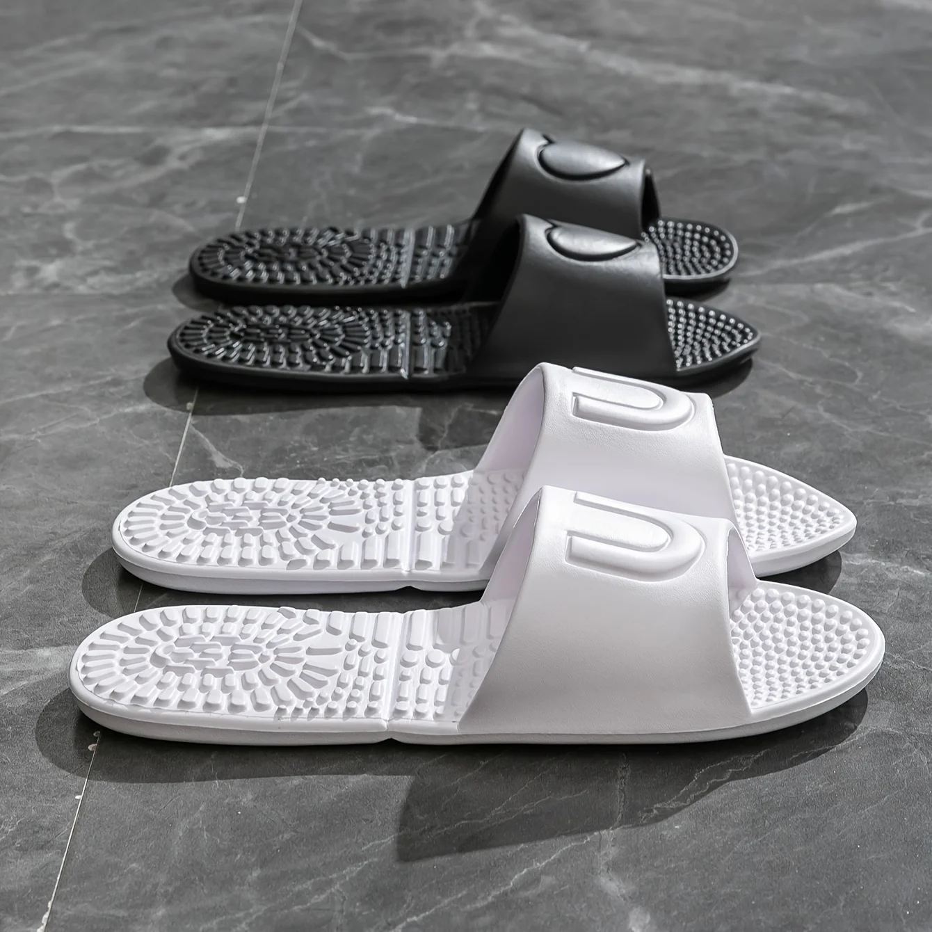 

2025 New Women's Unisex EVA Soft Foldable Slippers Portable Travel Indoor Bathroom Massage Sandals Quick Dry Non Slip Flat Home