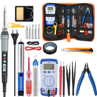 90W Electric Soldering Iron Digital Adjustable Temperature Welding Tools Solder Wire Tweezers Hand Tools With Multimeter