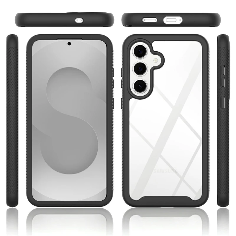 Case For Samsung Galaxy S26 FE Soft Bumper + Crystal Clear Hard Back Panel 360 Protect Shockproof Cover For Galaxy S26 fe