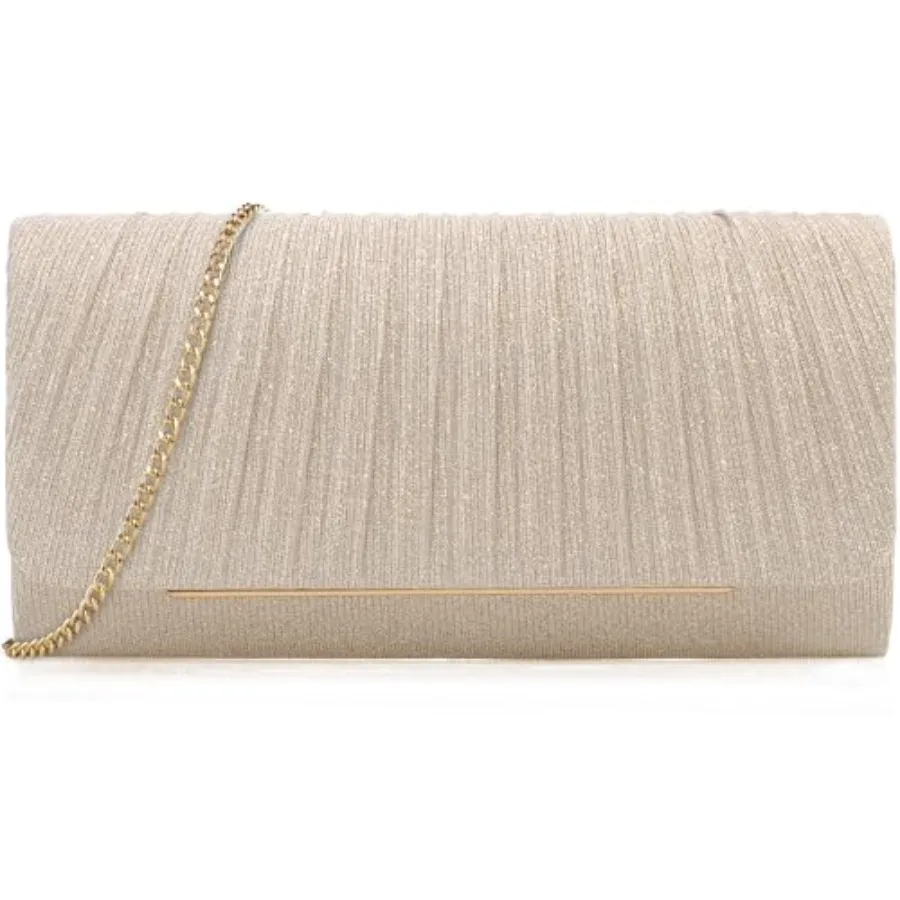 

Women's Sparkling Evening Clutch Purse-Glitter Handbag with Detachable Strap for Weddings, Prom, Cocktail Parties