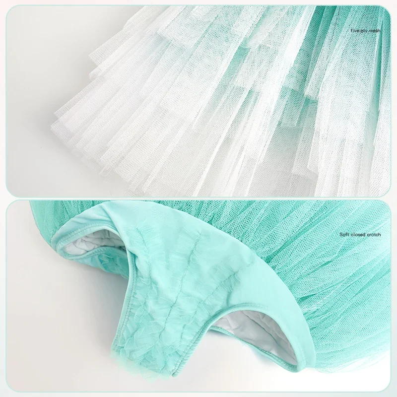 Swan Lake Dance Ballet Tutu Skrits Teen Kid Girl  Performance 5 Layers Ballet Tutu Dance Practice Skirt Gradient Dance