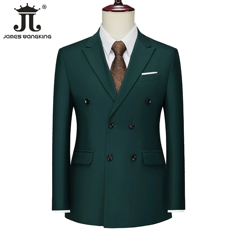 Men\'s Blazer 13 Color Solid Color Business Office Casual Suit Jacket Groom Wedding Dress Formal Suit CoatTuxedo Double Breasted