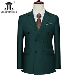 Men's Blazer 13 Color Solid Color Business Office Casual Suit Jacket Groom Wedding Dress Formal Suit CoatTuxedo Double Breasted