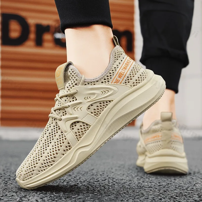 

Men's 2025 Summer New Mesh Breathable Soft Soled Casual Shoes Comfortable Low Top Anti Slip Sports Shoes Fashion Trend Sneakers