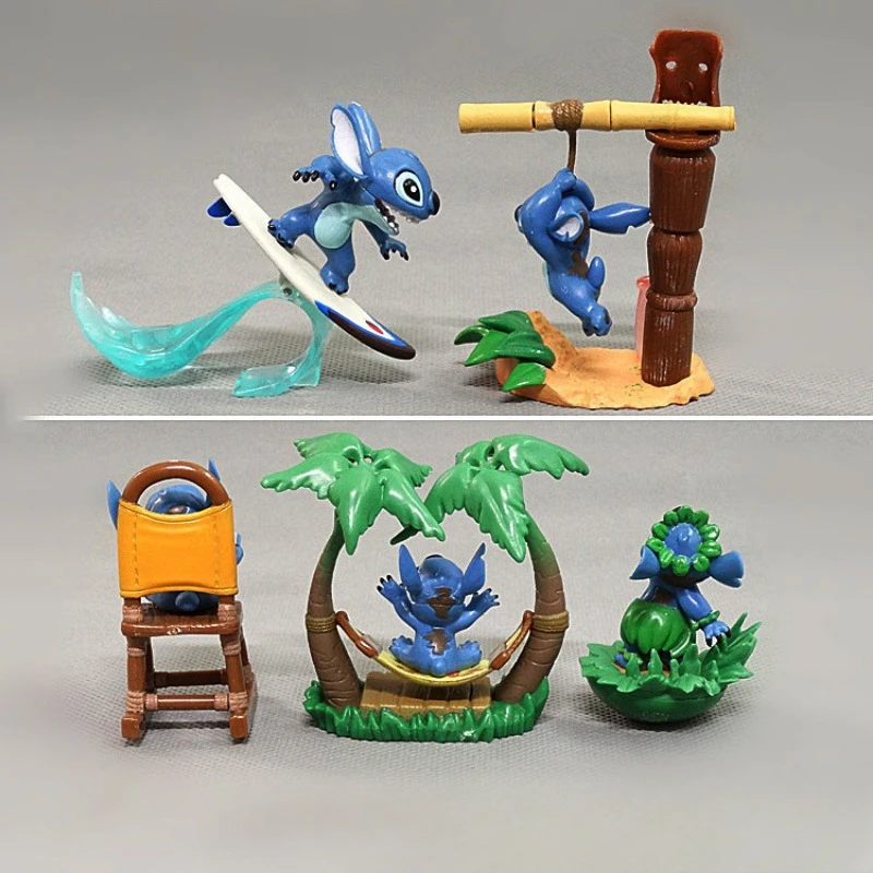 

Disney Figurine Lilo & Stitch Anime Characters Stitch Desktop Trendy Accessories Exquisite Couple Dolls Children's Birthday Gift