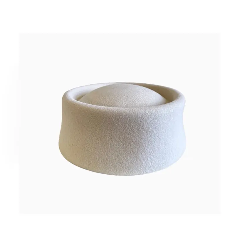 Hohe Qualität Große Größe Pillbox Box Kappe Frauen 100% Wolle Britischen Retro Dome Top Hut Mode Fedora Hut Fascinator Russland Baskenmütze Hut – Detail 14