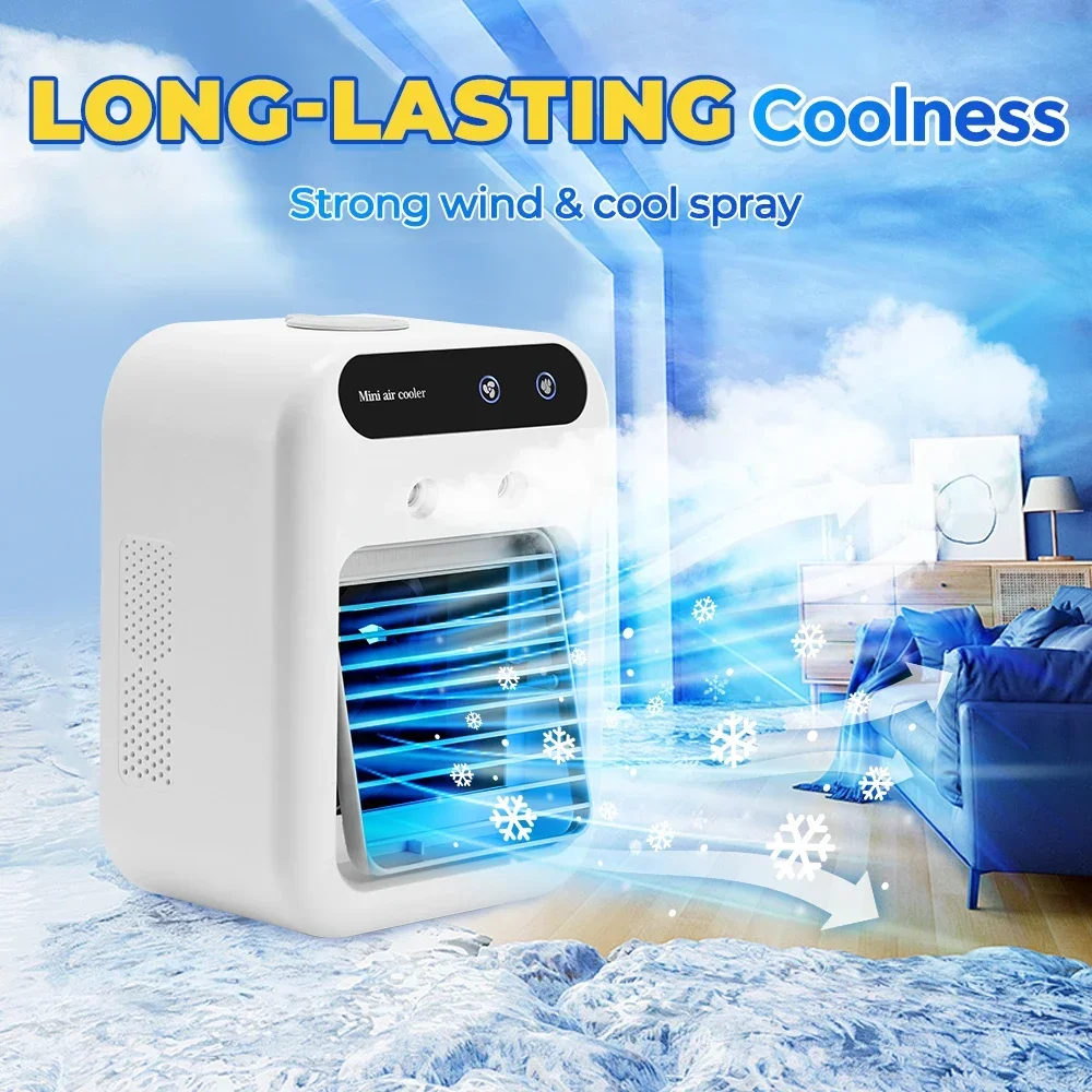 Mobile Small Household Air Conditioner Portable Desktop Spray Cooler With Humidification Electric Fan For Home Dormitory image 2