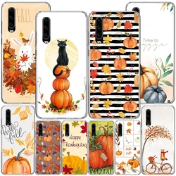 Pumpkin Happy Fall Autumn Phnoe Case for Huawei P30 P40 P20 P10 Lite P50 Mate 20 10 Pro P Smart Z 2019 2021 Unique Cover Coque