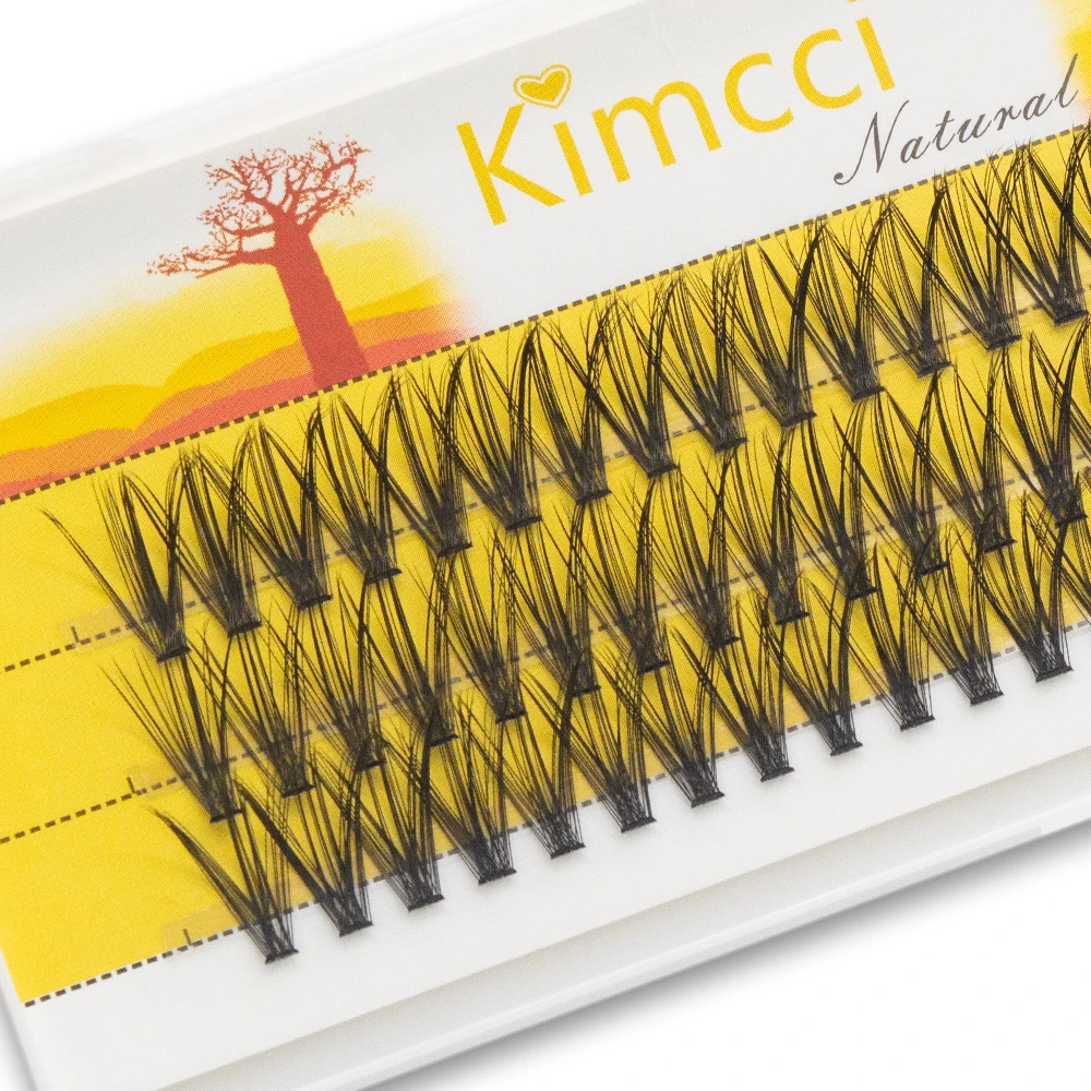 Kimcci 20D Wimpers met stompe punt Pluizige en natuurlijke volumineuze wimpers Zachte valse wimpers voor dagelijkse glamour Make-uptools