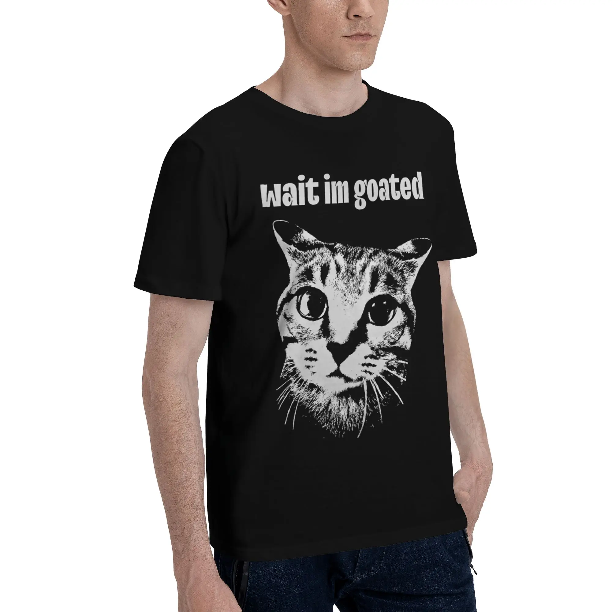 Wait I'M Goated Funny Meme Merch Unisex T Shirt Pure Cotton Tee Fashion  T-shirt Clothing