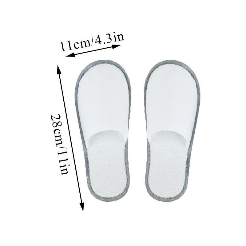 1 Pair Disposable Slippers Hotel Travel Slipper Party Home Guest Men Women Closed Toe Anti-slip Slipper SPA Salon Guest Slides