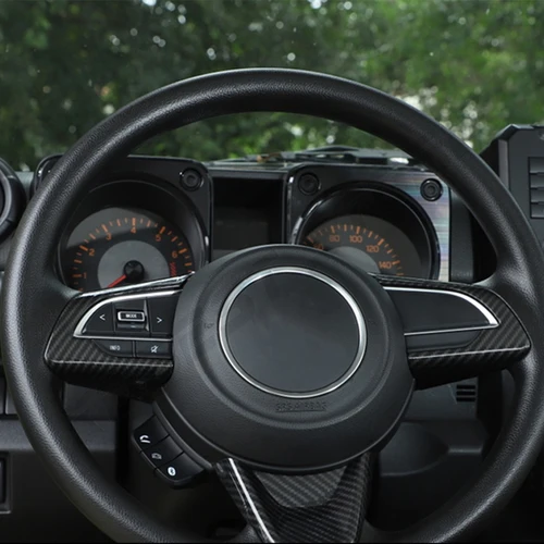 Imagen 2 del producto Pegatinas decorativas para volante de coche, accesorios para Suzuki Jimny JB64, JB74, 2019, 2020, 2021, 2022, 2023