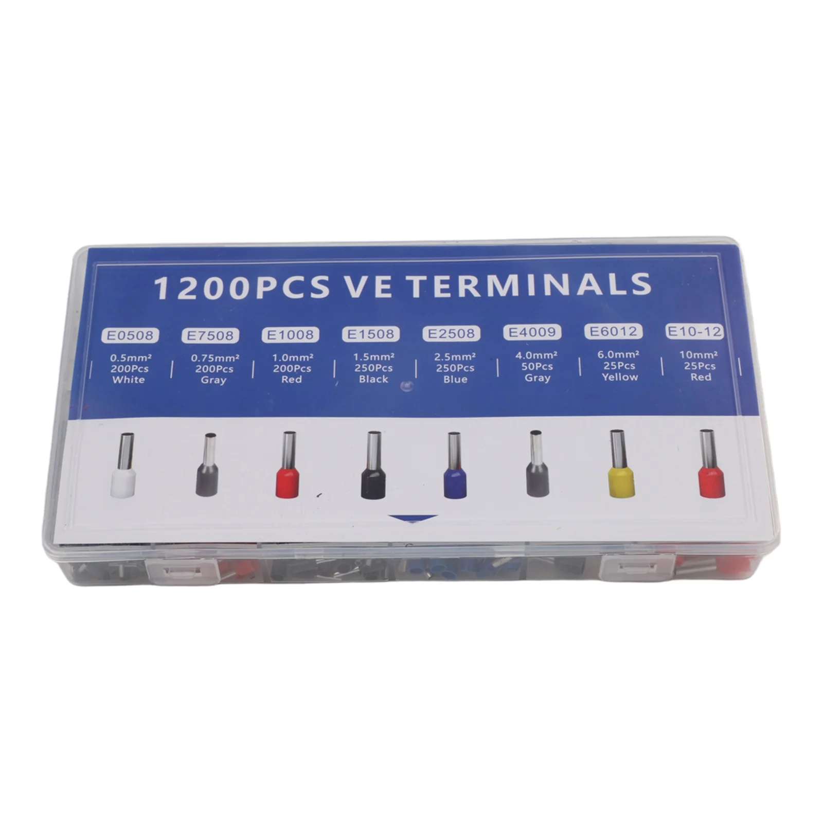 Wiring Ferrule Connector Set Connector Ferrule Set Crimp Terminals Color-Coded Boxes Electrician Tools Flare Insulation
