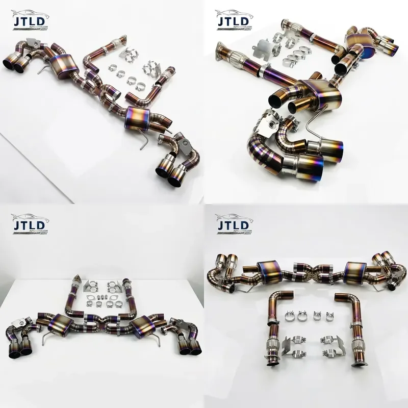 Titanium Exhaust System for Chevrolet Corvette C8 Stingray Z51 Valvetronic Exhaust Muffler Catback Pipe with Factory Valves