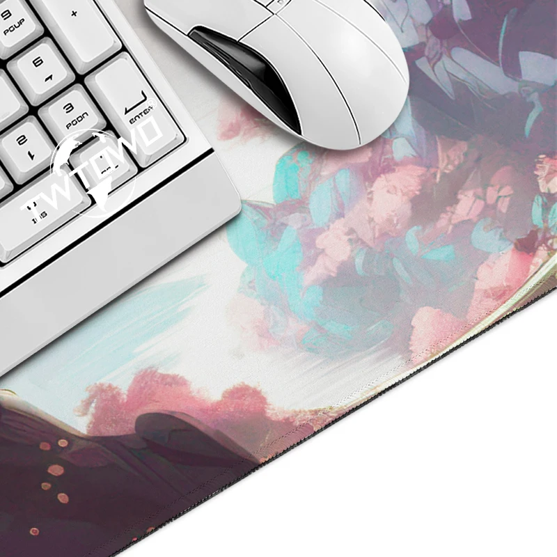 Mouse Pad Gamer Anime Sakura Flower Cherry Blossom XL Custom Large Mousepad XXL Soft Natural Rubber Computer Desktop Mouse Pad