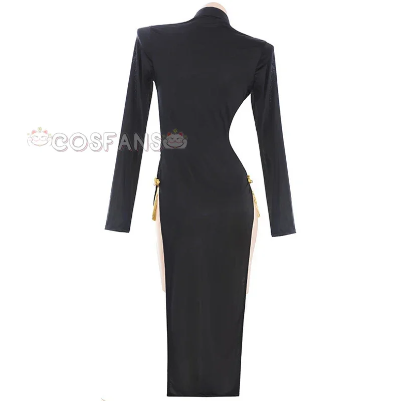 Sexy Hanfu Dress Clothes Chinese Cheongsam Uniform Cosplay Costume Hollow See Through Vintage Role Play Outfits Nightdress Women