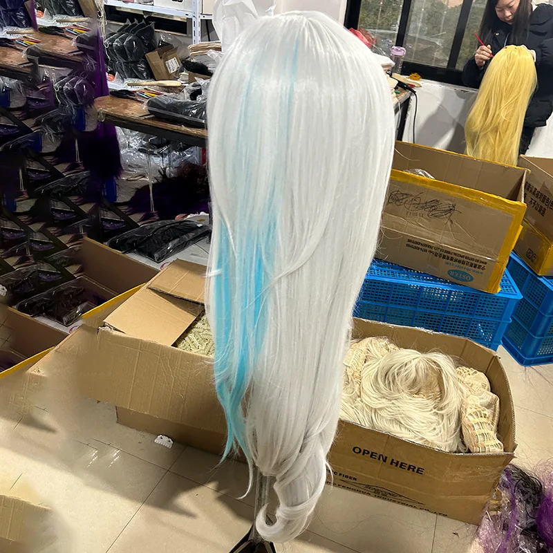 شعر مستعار جينشين إمباكت كوسبلاي فراق جانبي مع فروة رأس مقلدة لـ Xikuike