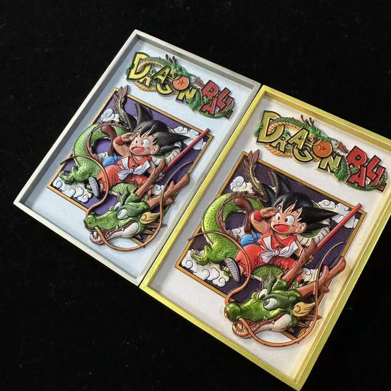 

Anime Dragon Ball Goku Shenron Figure Handmade 3d Embossed Colored Relief Metal Card For Adult Collectors Home Decor Display