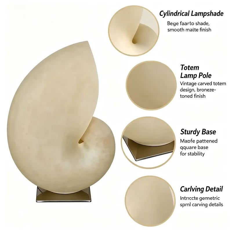 French-style Bedroom Desk Lamp - Seashell Sensor Night Light - Charging Accessory - Nordic Desktop Bedside Lamp