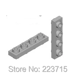 

*Plate 1x4 w. knobs both sides* JX242 50pcs DIY enlighten block brick part No. , Compatible With Other Assembles Particles